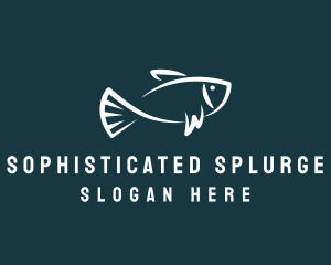 Carp Fishing Sketch logo design