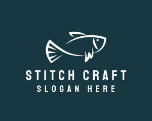 Carp Fishing Sketch logo design