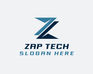 Letter Z Technology Digital logo design