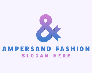 Gradient Luxe Ampersand logo design