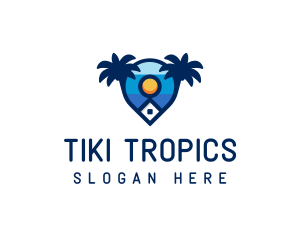 Tropical Destination Vacation logo design