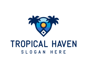 Tropical Destination Vacation logo design