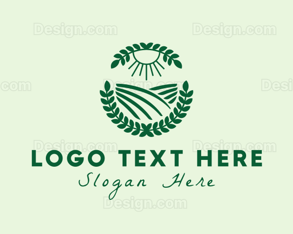 Countryside Farm Wreath Logo