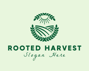 Countryside Farm Wreath logo design