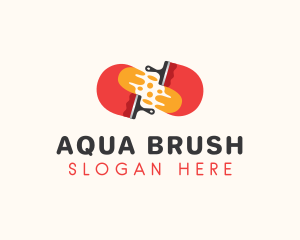 Paint Brush Painting logo design