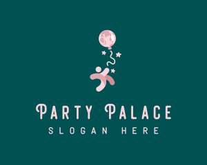 Balloon Moon Party logo design