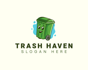 Garbage Trash Bin logo design