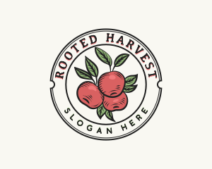 Organic Apple Fruit logo design