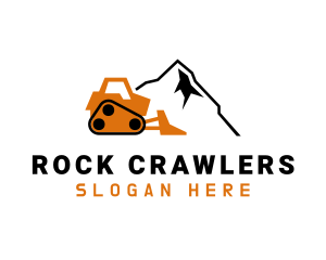 Crawler Loader Mountain logo design