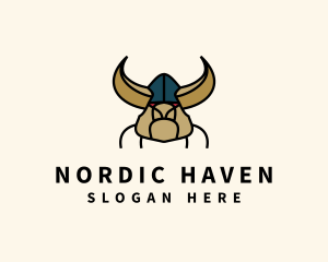 Angry Wild Viking logo design