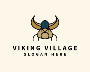 Angry Wild Viking logo design