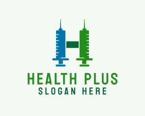 Vaccination Medical Letter H logo design