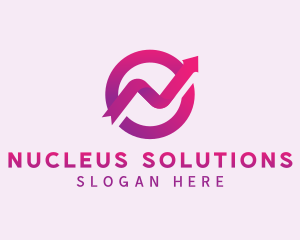 Logistics Arrow Ribbon logo design