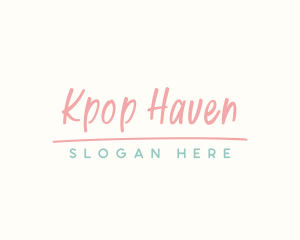 Pastel Childish Handwriting logo design