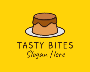 Cartoon Pudding Cake logo design