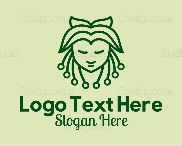 Green Nature Lady Logo