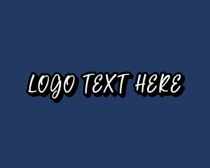 Retro Pop Art Handwriting logo