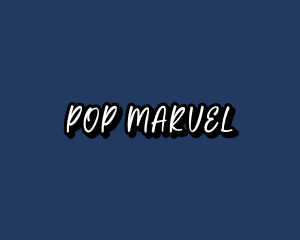 Retro Pop Art Handwriting logo design