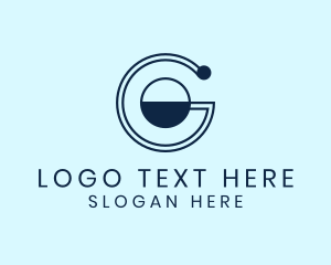 Blue Digital Letter G logo