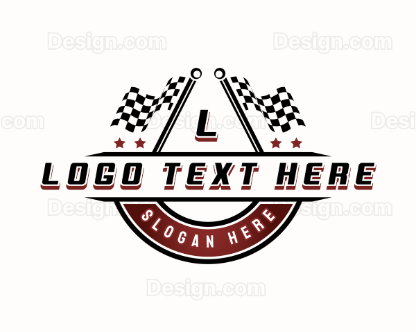 Racing Flag Automotive Logo