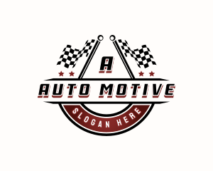 Racing Flag Automotive logo design