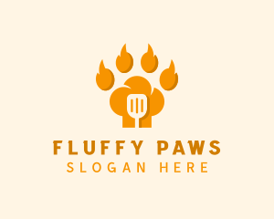 Paw Chef Spatula logo design