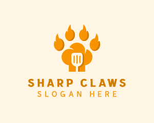 Paw Chef Spatula logo design