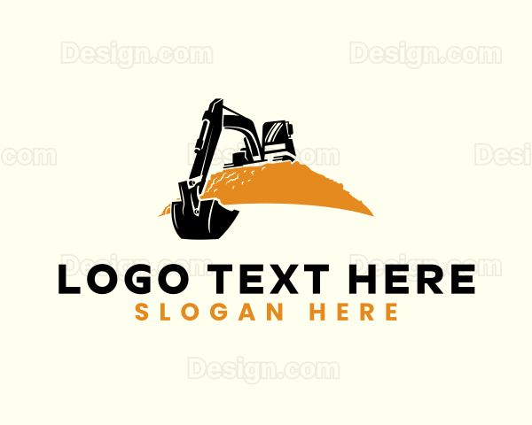 Quarry Backhoe Excavator Logo