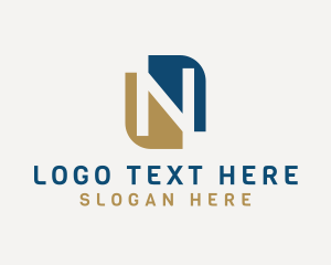 Modern Business Letter N logo