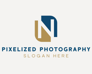 Modern Business Letter N logo design