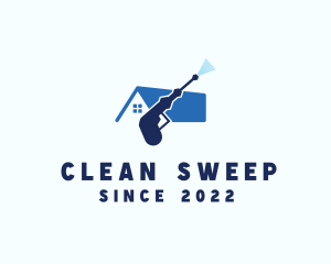 House Pressure Washer Cleaning logo design