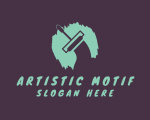 Paint Roller Paint Artist logo design