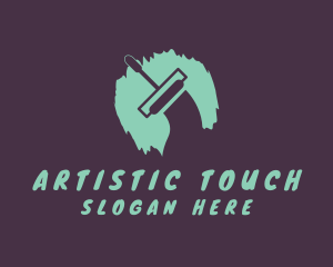 Paint Roller Paint Artist logo design