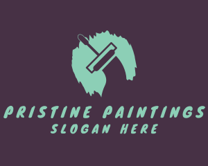 Paint Roller Paint Artist logo design