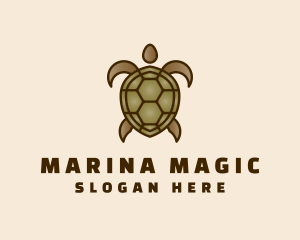 Brown Sea Turtle logo design