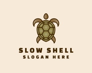 Brown Sea Turtle logo design