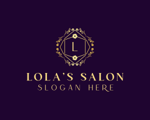 Floral Eco Salon logo design