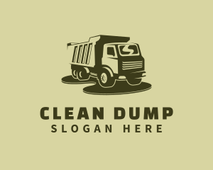 Green Dump Truck logo design