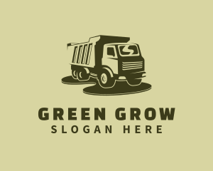 Green Dump Truck logo design