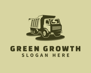 Green Dump Truck logo design