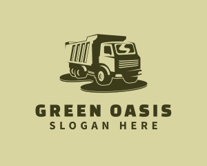 Green Dump Truck logo design