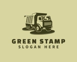 Green Dump Truck logo design