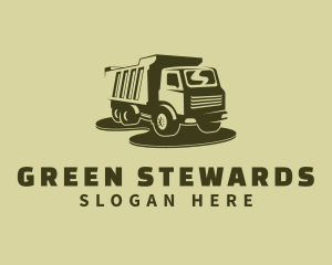 Green Dump Truck logo design