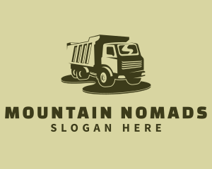 Green Dump Truck logo design