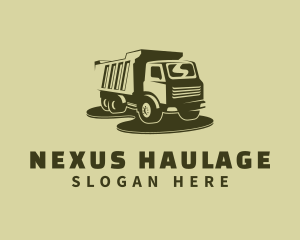 Green Dump Truck logo design