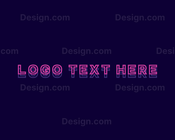 Neon Glitch Wordmark Logo