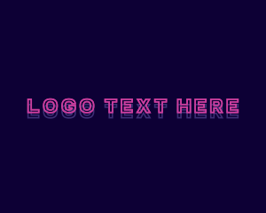 Gaming - Neon Glitch Wordmark logo design