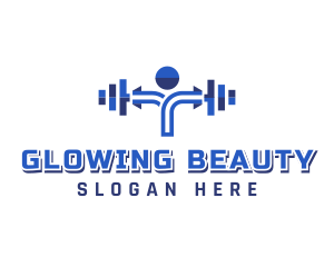 Fitness Human Dumbbell Logo