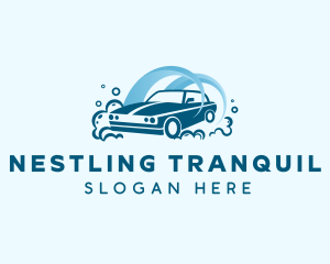 Clean Car Water Bubbles Logo