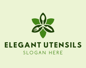 Green Kitchen Utensils logo design